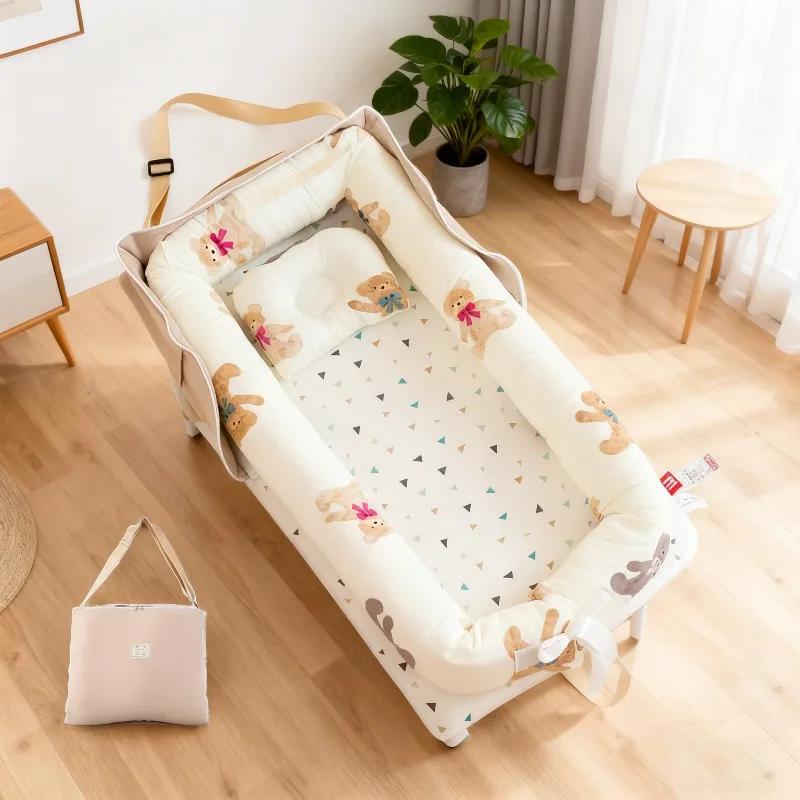 Nouveau berceau de voyage pliable pour bébé, lit d'appoint avec sac de transport pour nouveau-nés, l