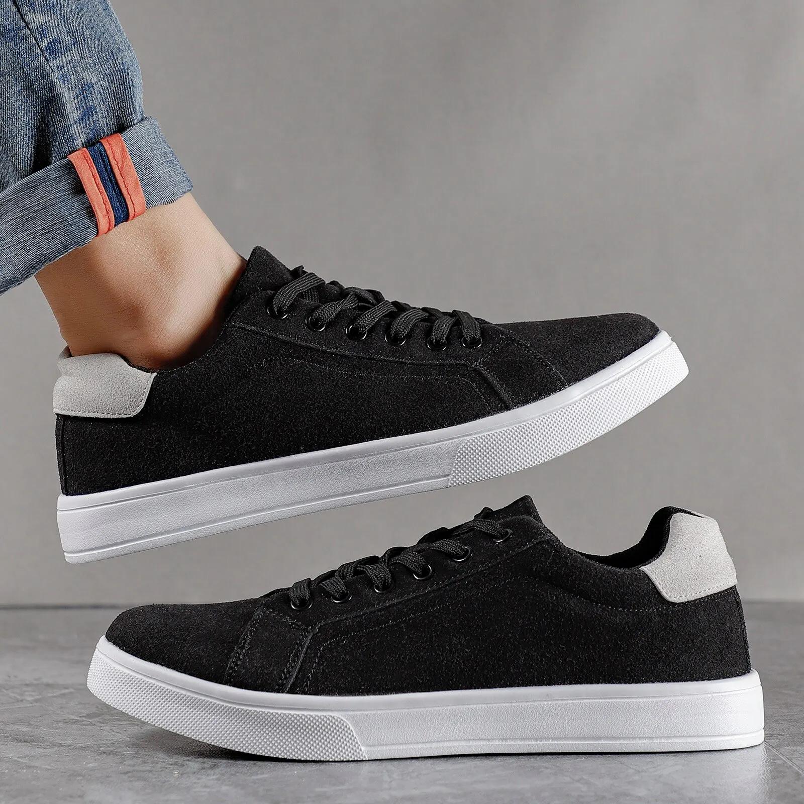 Chaussures de skateboard noires confortables pour hommes - Baskets anti-irritation premium