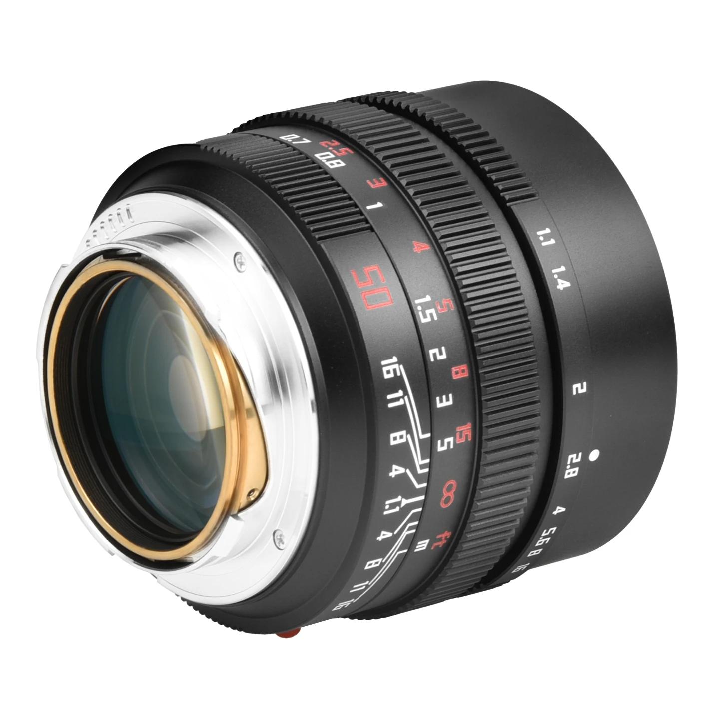 VLOGMAGIC Objectif à grande ouverture 50 mm F/1.1 à mise au point manuelle, monture Leica M / L, mis