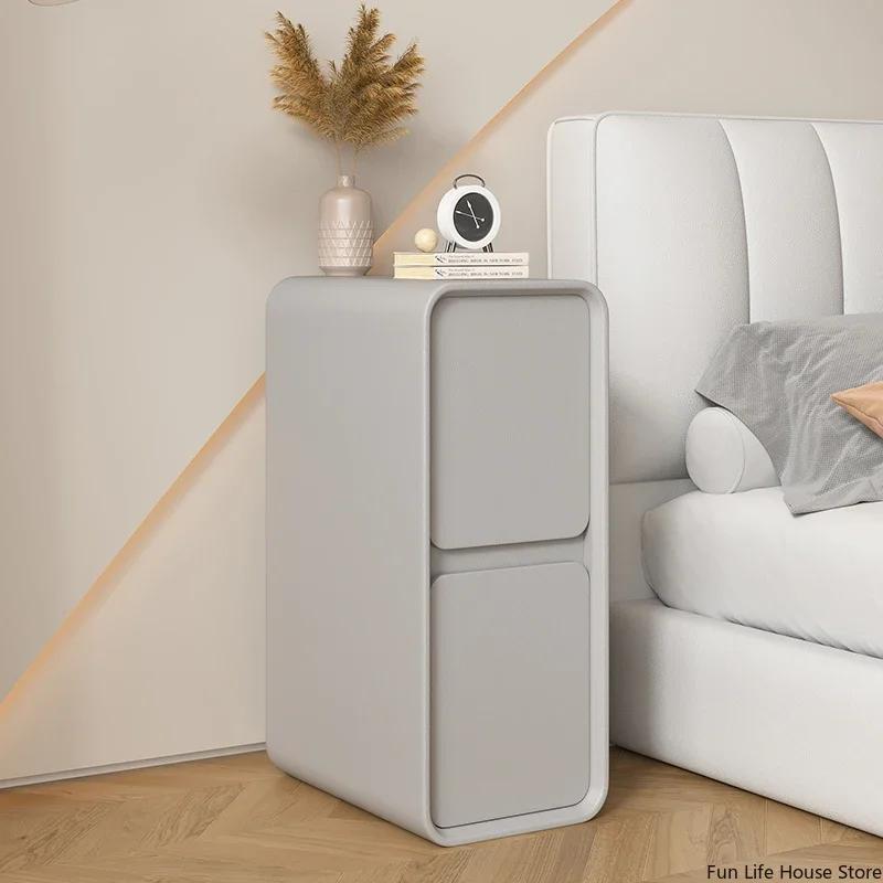 Table de chevet minimaliste moderne, style français, petit espace ultra-étroit, mini armoire latéral