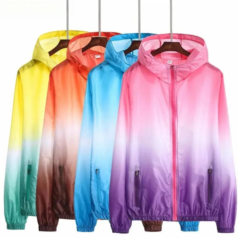 Veste de course légère Rongkun à capuche - Résistante aux UV pour randonnée et cyclisme d'été