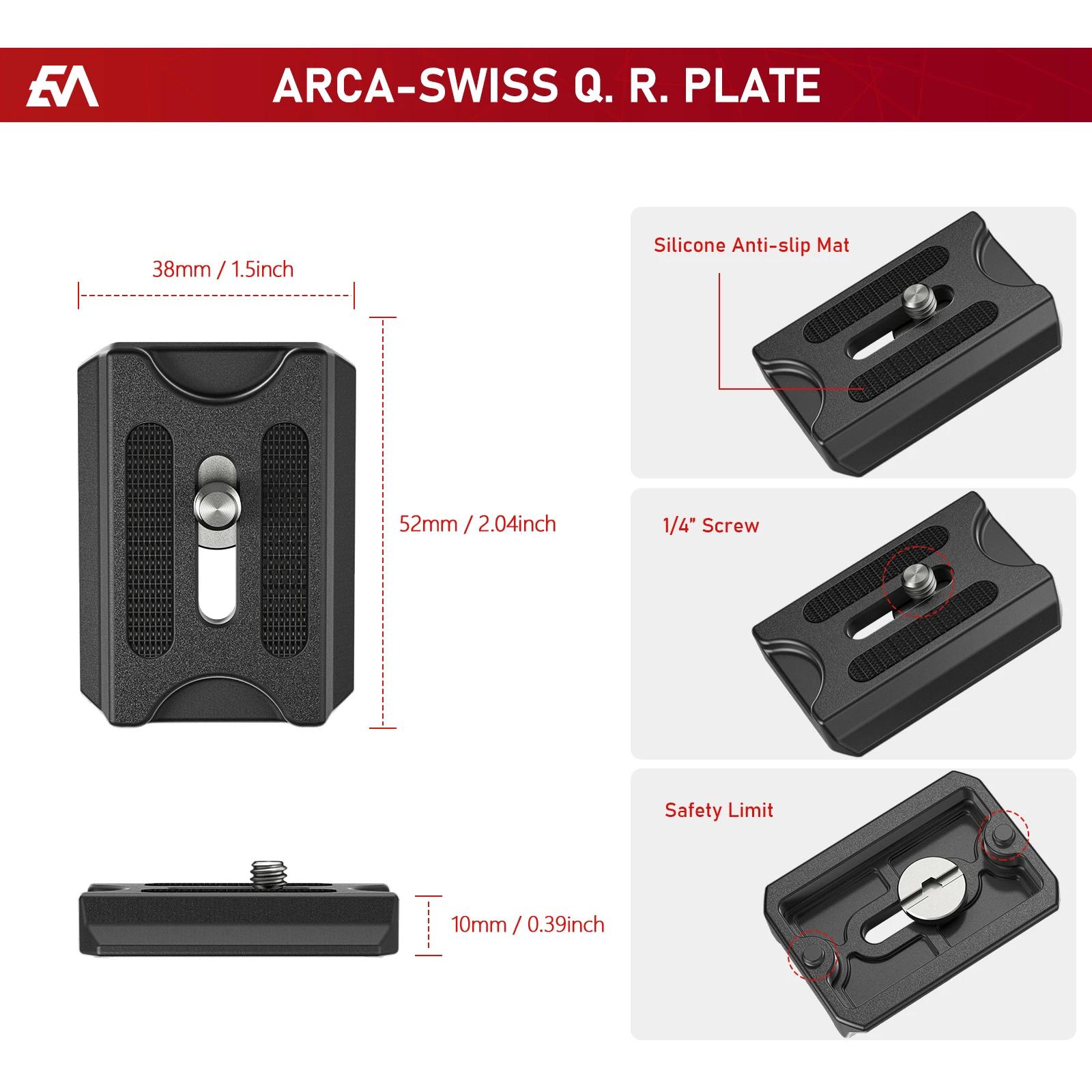 EVUMO C5 Tête sphérique professionnelle 38 mm Grande tête sphérique 360 ° Tête de trépied panorami