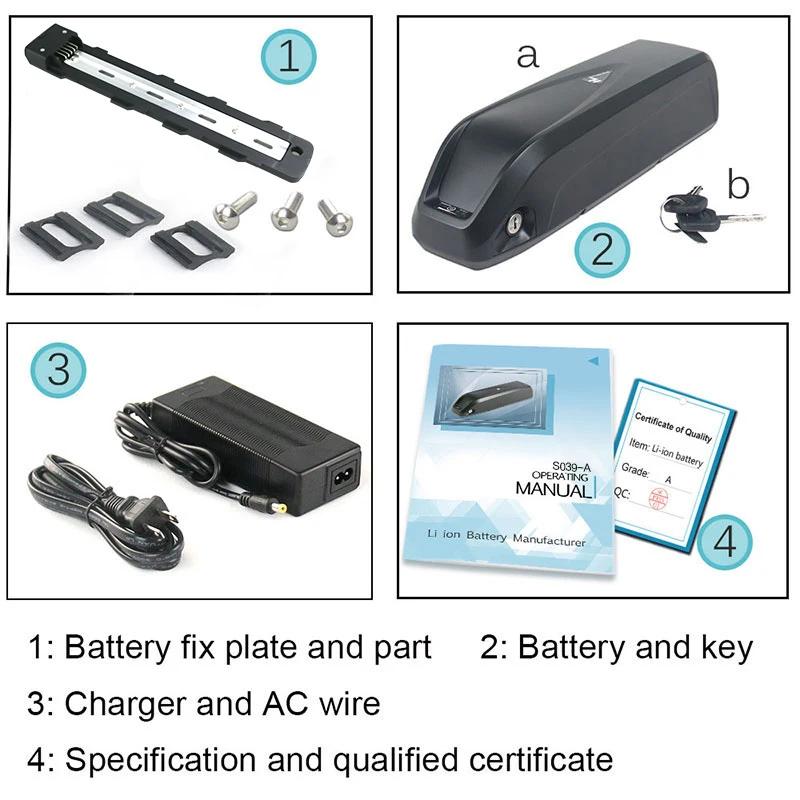 52V 17.5AH 21700 18650 batterie de vélo électrique 36V 48V 20AHHailong tube inférieur batterie de vé