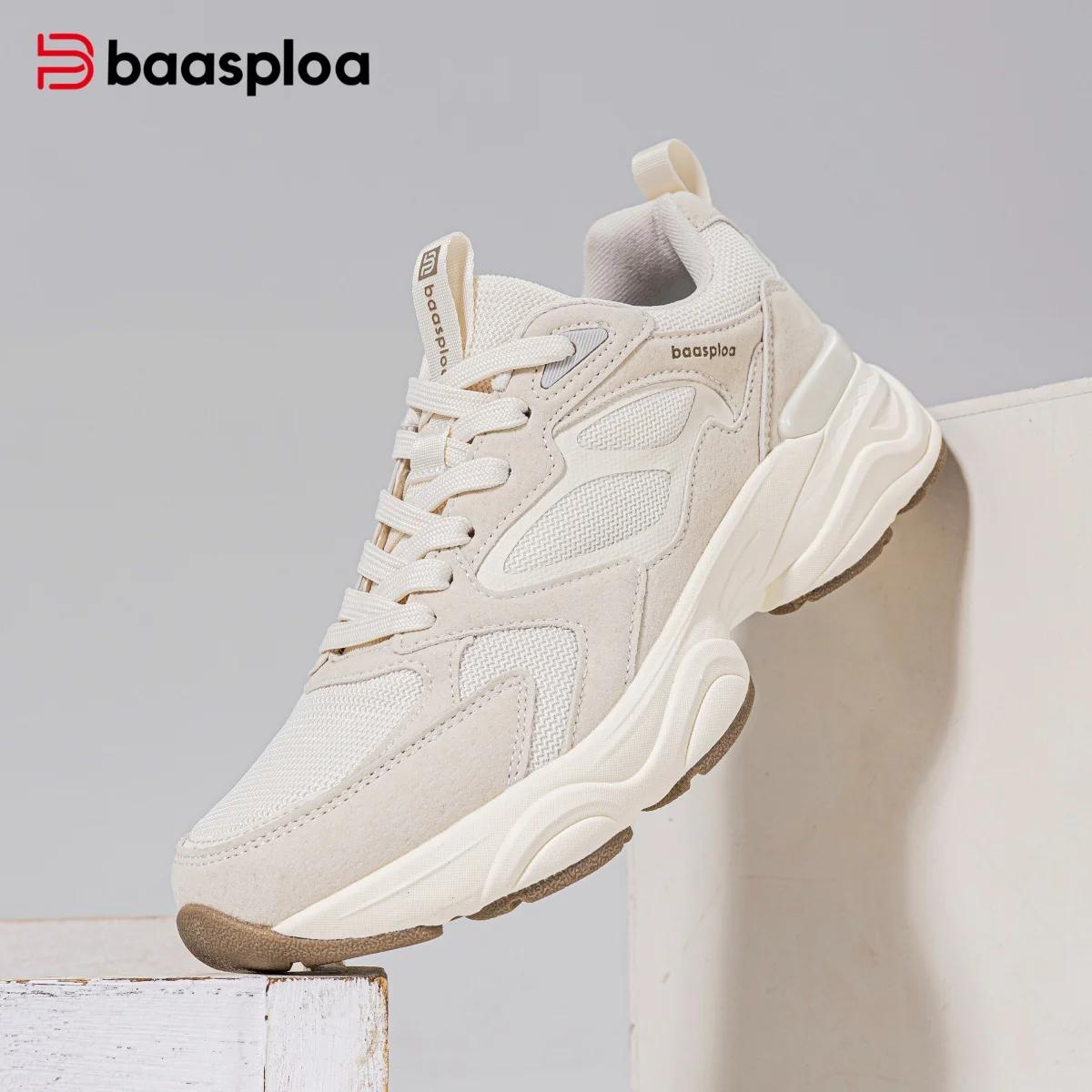 Baasploa – chaussures de marche pour femmes, chaussures de sport légères en maille respirante, confo
