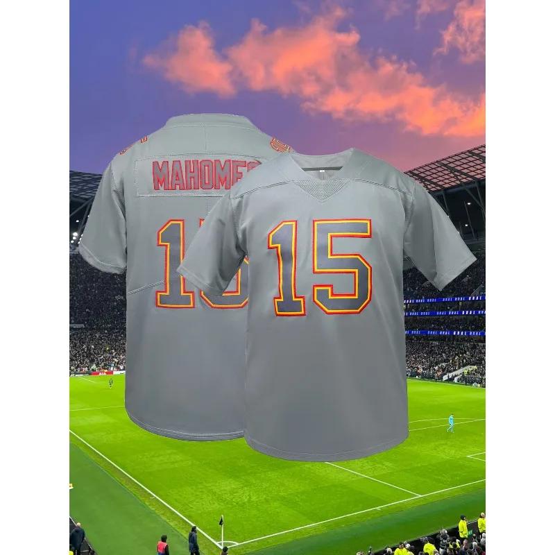Maillot des Chiefs de Patrick Mahomes 2025 # 15 absorbe la sueur entraînement extérieur exercice uni