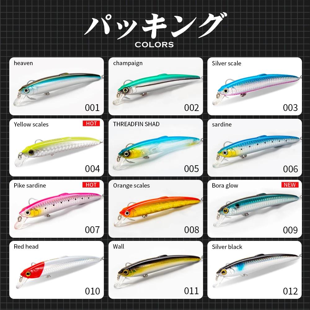 Hunthouse Saruna vairon 90 & 125 & 147mm leurre flottant Wobbler appât Jerkabit leurre pour la pêche