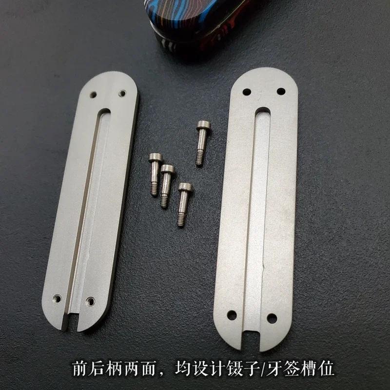 EDC-Couteau Pliant avec Manche en Alliage de Titane, Lame d'Art de Coupe, Déballage, Poche de Campin