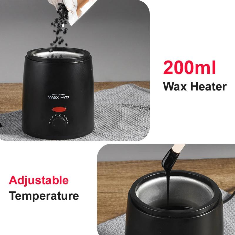 Machine d'épilation 200ml, chauffe-cire, épilateur épilatoire, Kit de cire fondue, chauffe-paraffine