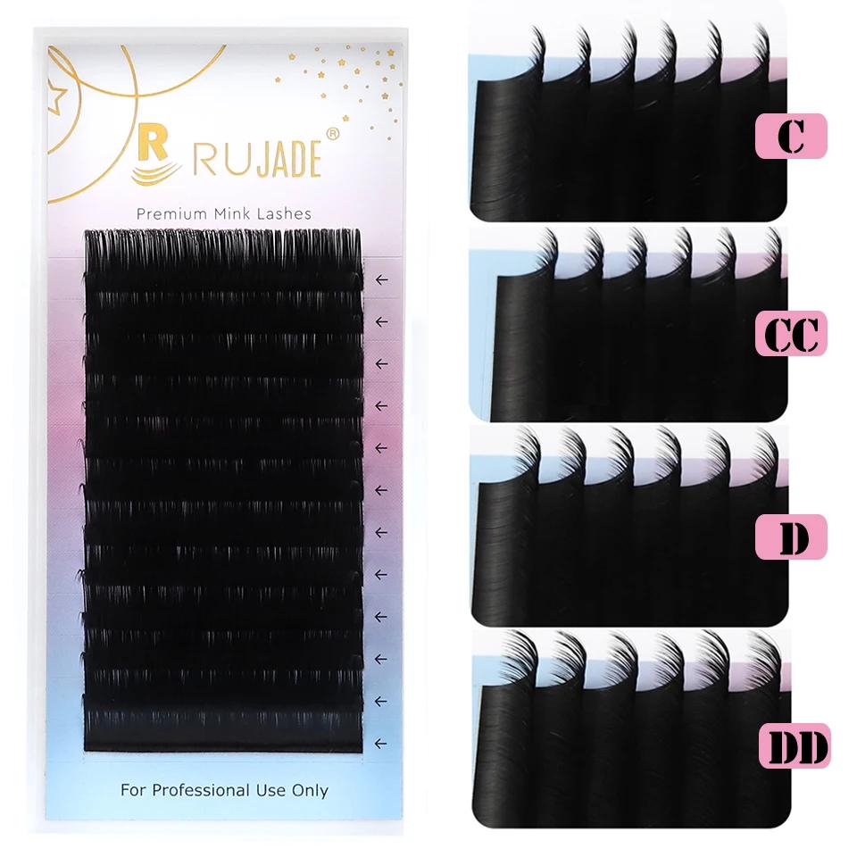 Rujade Russian Volume cils toutes tailles 6-20mm Faux vison Extensions de cils individuels longs/cou