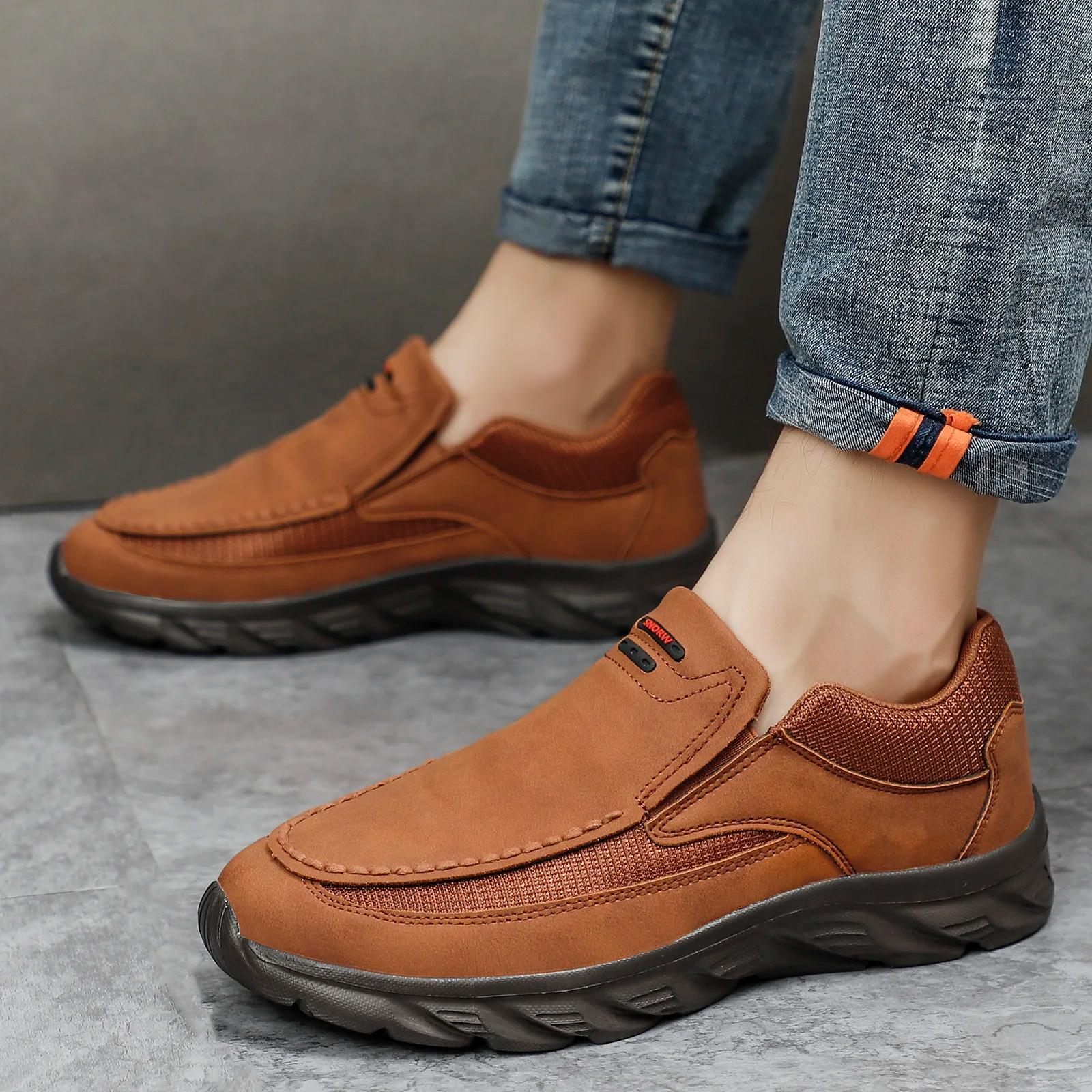 Mocassins homme cuir respirants 2024 - Baskets plates confortables - Chaussures décontractées nouveau modèle