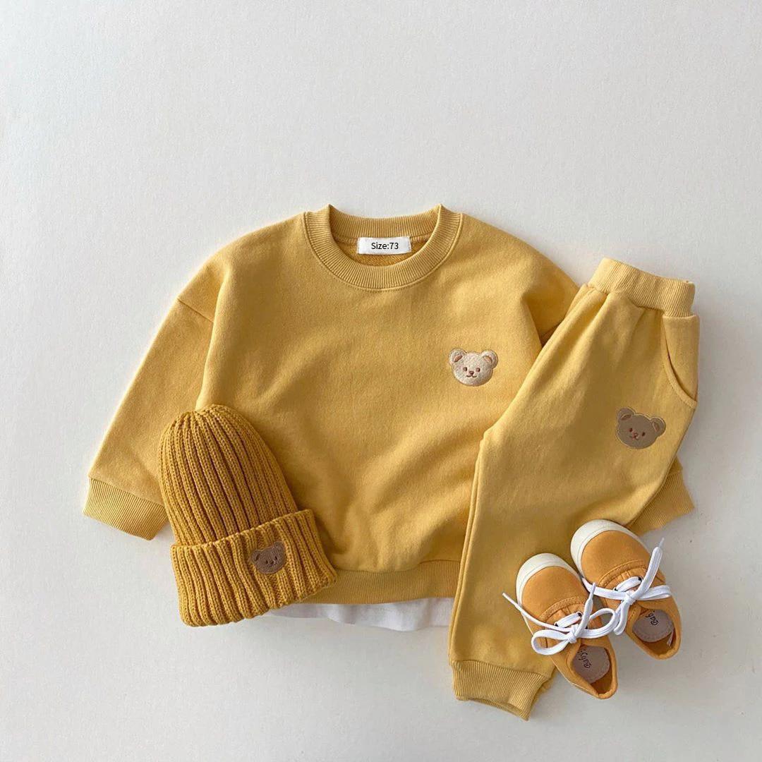 Mode enfant en bas âge bébé garçons fille automne vêtements ensembles bébé fille vêtements ensemble