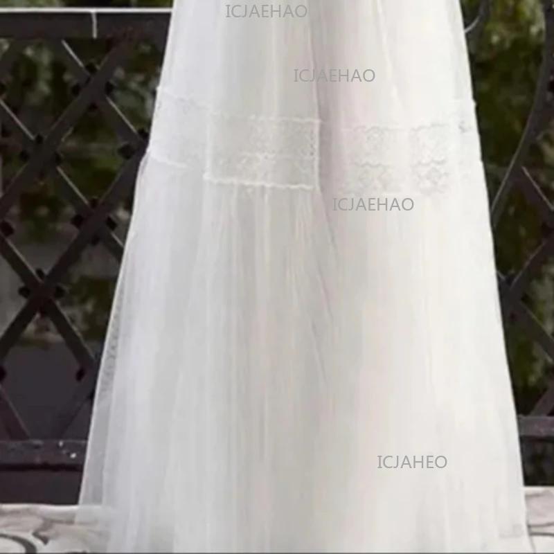 Nouvelle Robe Longue Princesse en Dentelle Blanche 2026 pour Enfants – Tenue Élégante pour Anniversa