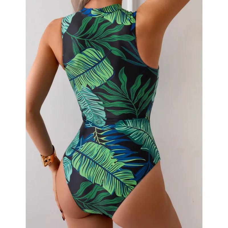 Imprimer Sexy maillots de bain une pièce femmes fermé maillots de bain sport vêtements de natation b