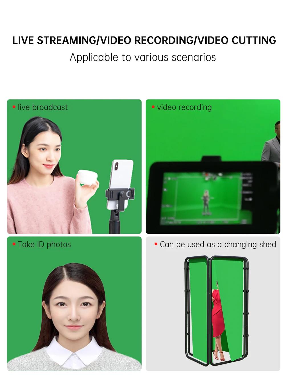 Support de fond photo SH 2,4x4M avec écran vert pour photographie, support de fond de studio et trép