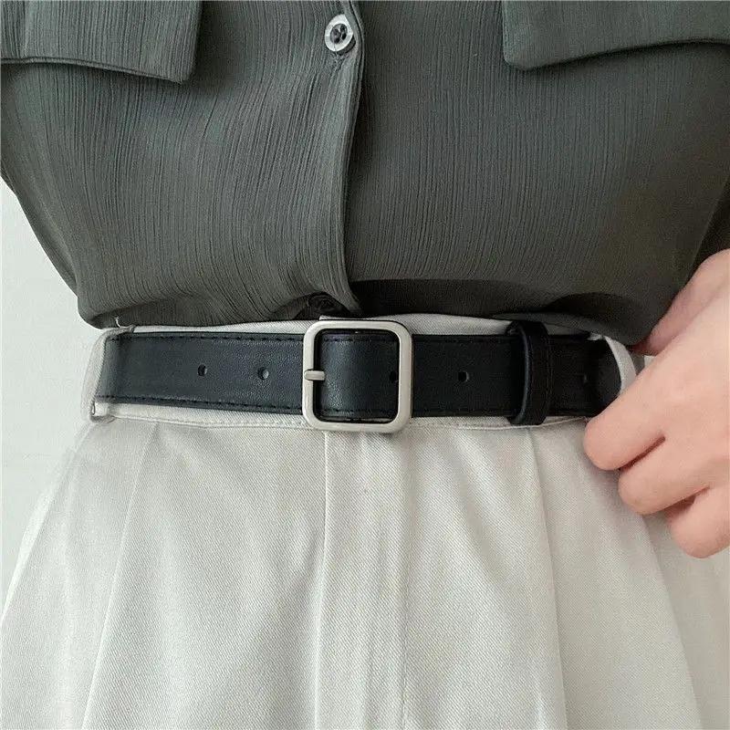 2013 nouvelle mode coréenne sauvage ceinture Chic étudiants décontracté rétro simple boucle carrée c