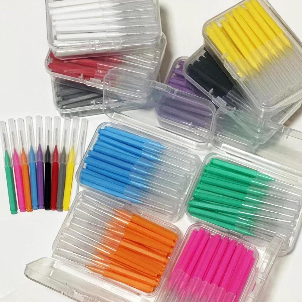 30/80/150/160 pièces brosse interdentaire push pull de type I 0.6-1.5Mm nettoyage entre les dents so