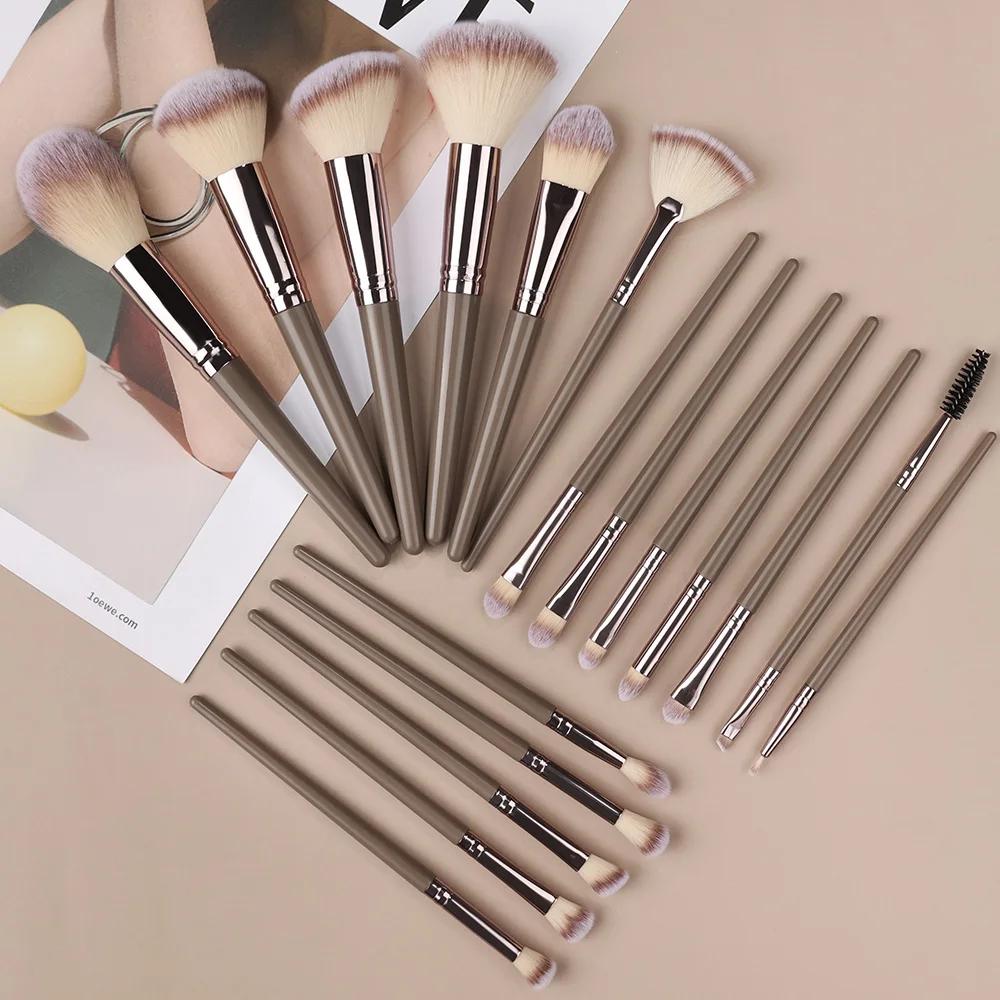Ensemble de pinceaux de maquillage, 3 à 20 pièces, pour fond de teint, surligneur, fard à paupières,