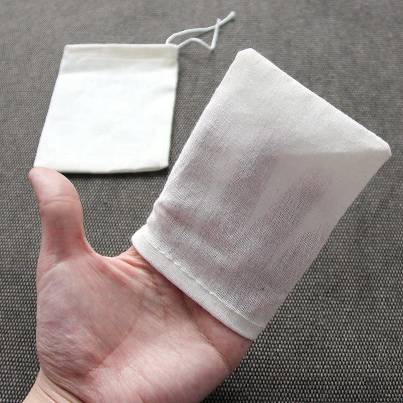 Sac en tissu de gaze de coton pur, 50 pièces, sac filtre à aspiration unique, assaisonnement marinad