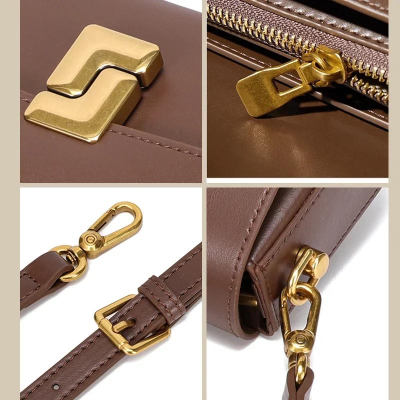 Sac à bandoulière en croûte de cuir pour femmes, petits sacs carrés de marque tendance, sac à main d