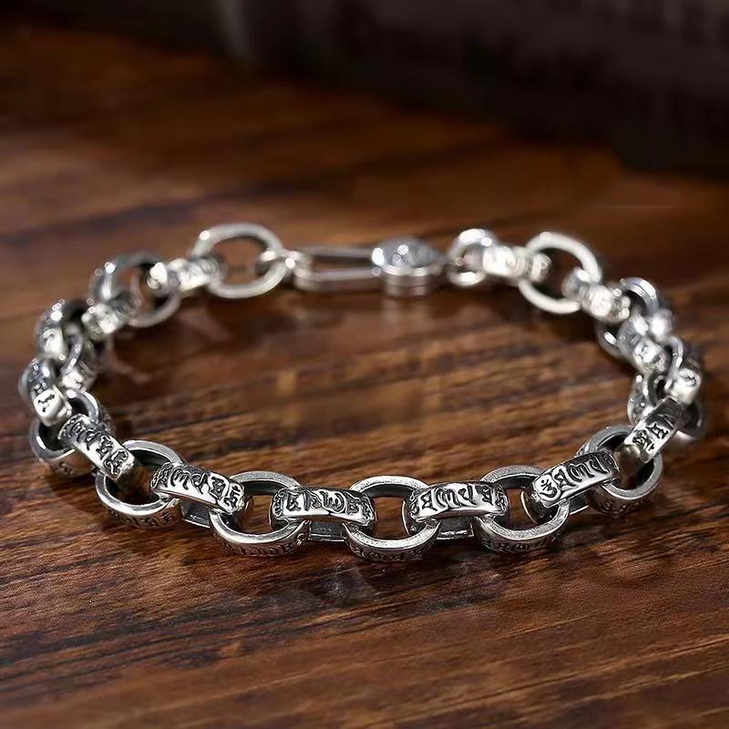 Bracelet Mantra à Six caractères en argent Sterling S925 pour hommes et femmes, haute qualité, prix