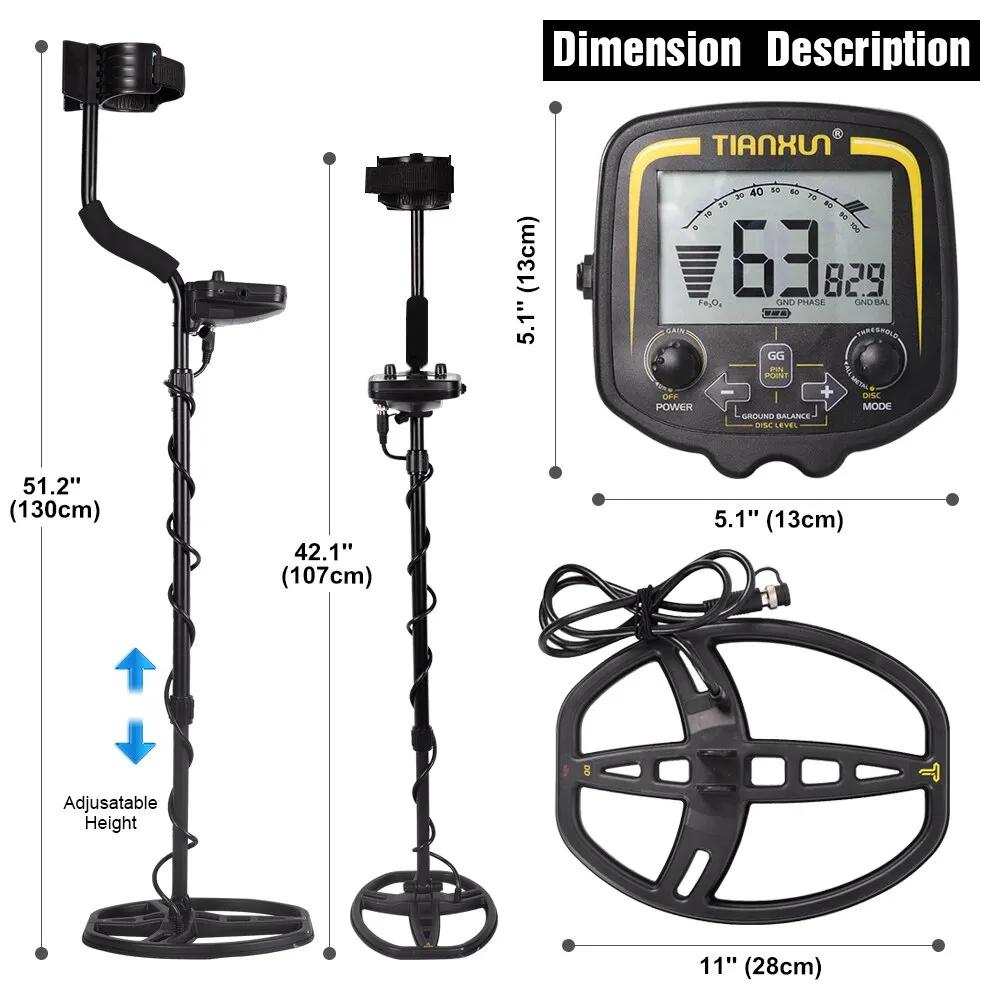 TX-850 Détecteur de Métaux EDF Professionnel Profondeur 2.5m Scanner Recherche Finder Or Détecteur W