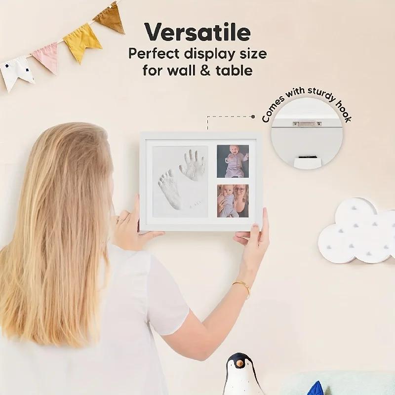 Cadre photo en argile pour mains et empreintes de bébé, créez des souvenirs durables avec ce kit d'e