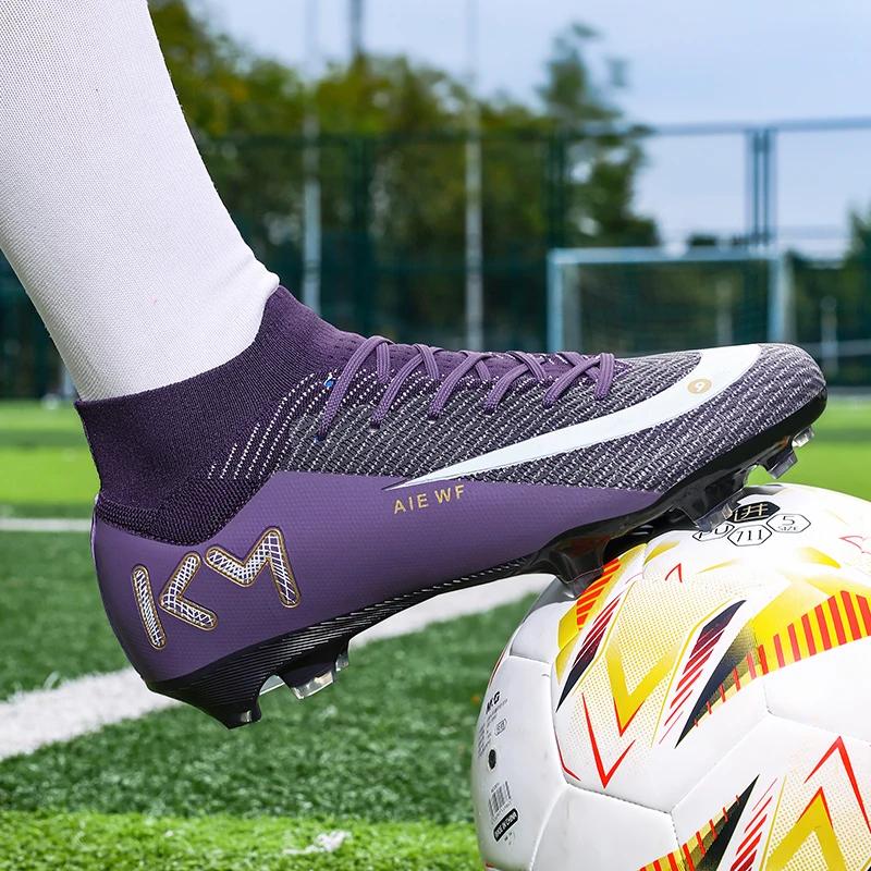 Nouveaux hommes Match bottes de Football cheville antidérapante TF/FG chaussures de Football profess