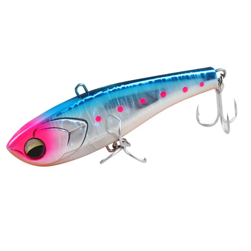 JOHNCOO 70mm/90mm leurres coulants par Vibration avec plaque de fer leurre de pêche VIB sans lèvres