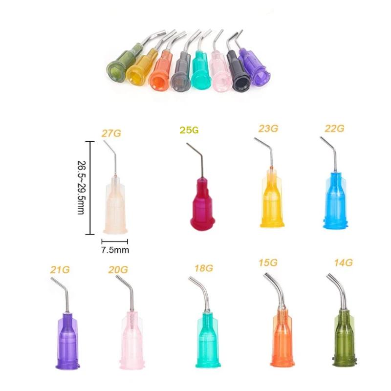 25 pièces d'aiguille de seringue de distributeur de liquide de précision 14G 15G 18G 20G 21G 22G 23G