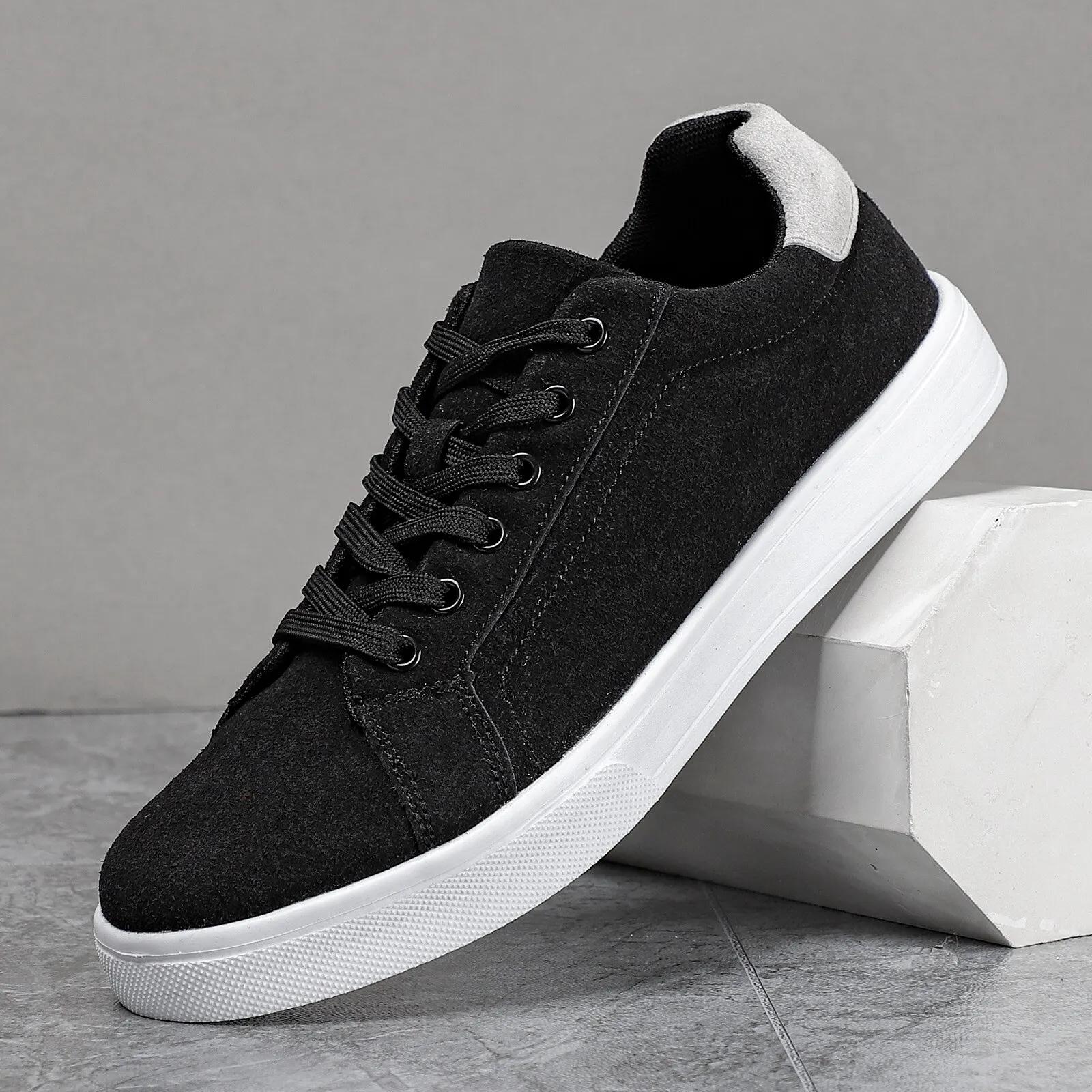 Chaussures de skateboard noires confortables pour hommes - Baskets anti-irritation premium