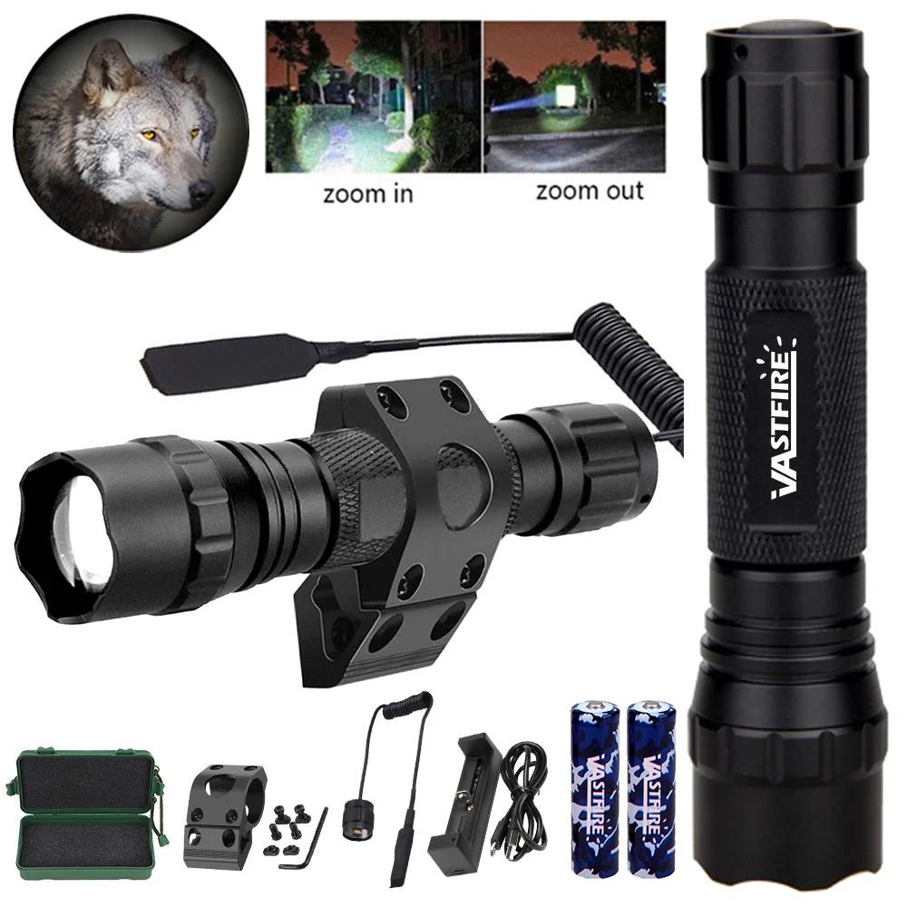 Lampe de poche super lumineuse, torche zoomable, haute puissance, chasse nocturne, camping en plein
