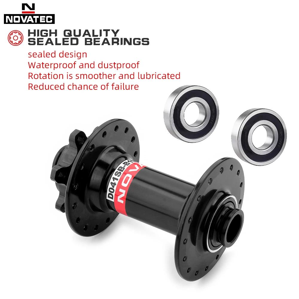 Novatseats-Moyeu avant VTT, 32 trous à travers, 100x15mm Boost, 110x15mm, roulement VTT, pièces de v