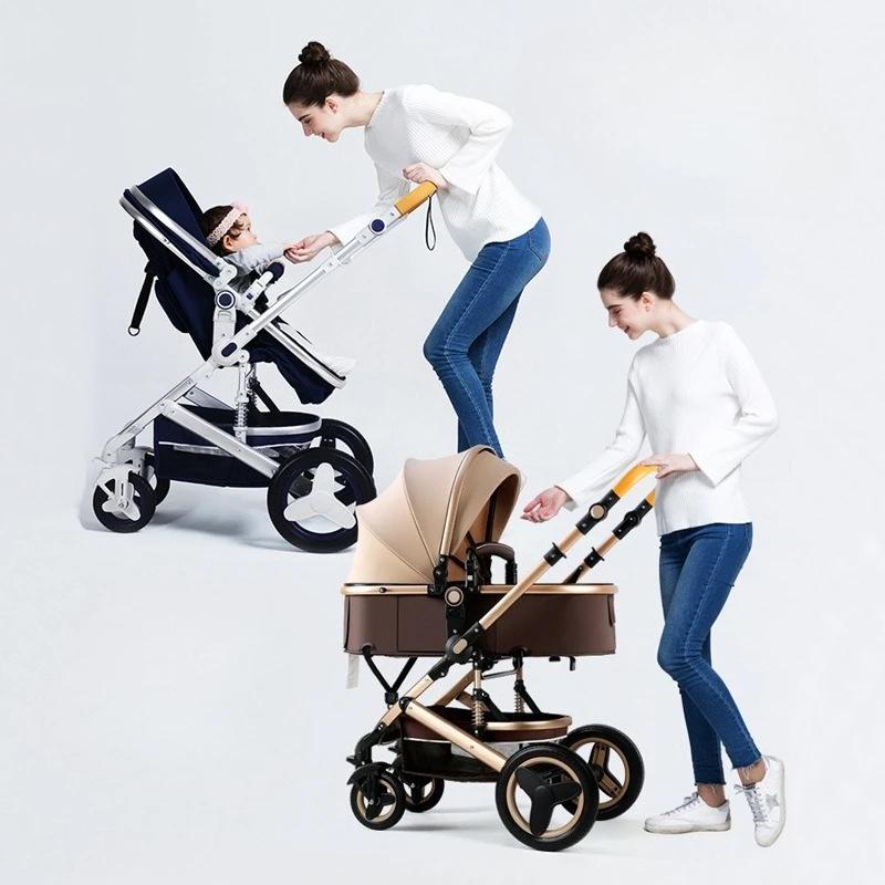 Poussette bébé nouveau-né 3 en 1 avec siège auto poussette bébé haute vue avec fonction assise et co