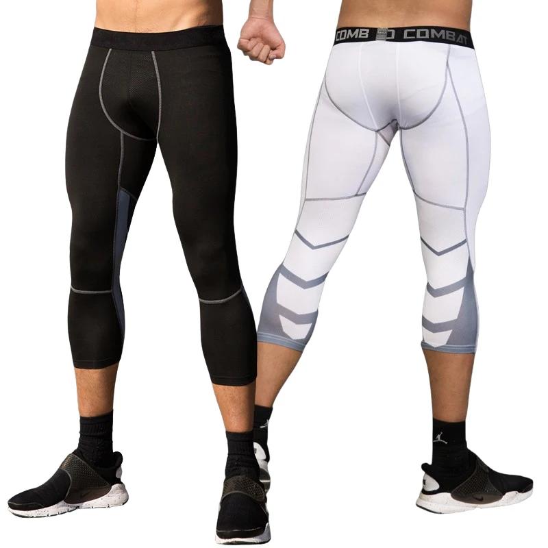 Pantalon court de sport pour hommes, Leggings de course, de gymnastique, de jogging, à Compression é
