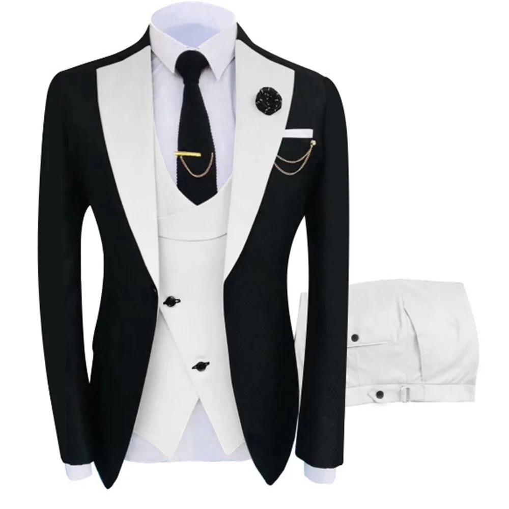 Nouveau Costume Homme vêtements populaires de luxe fête scène hommes Costume garçons d'honneur coupe