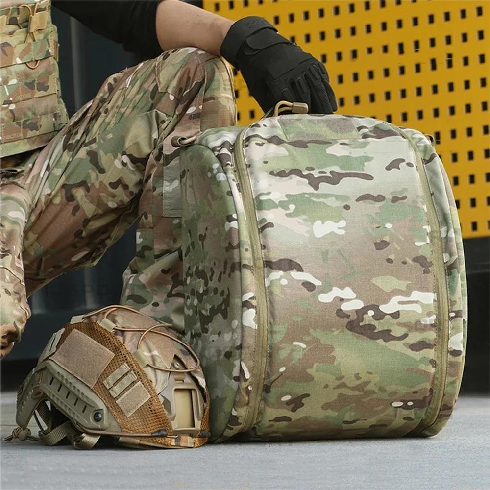 Sac de casque tactique grande capacité chasse Airsoft sac de rangement de casque rapide portable en