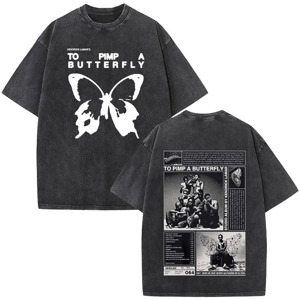 Lavé Vintage rappeur Kendrick Lamar Album Merch T-shirts vêtements pour hommes Hip Hop rétro surdime
