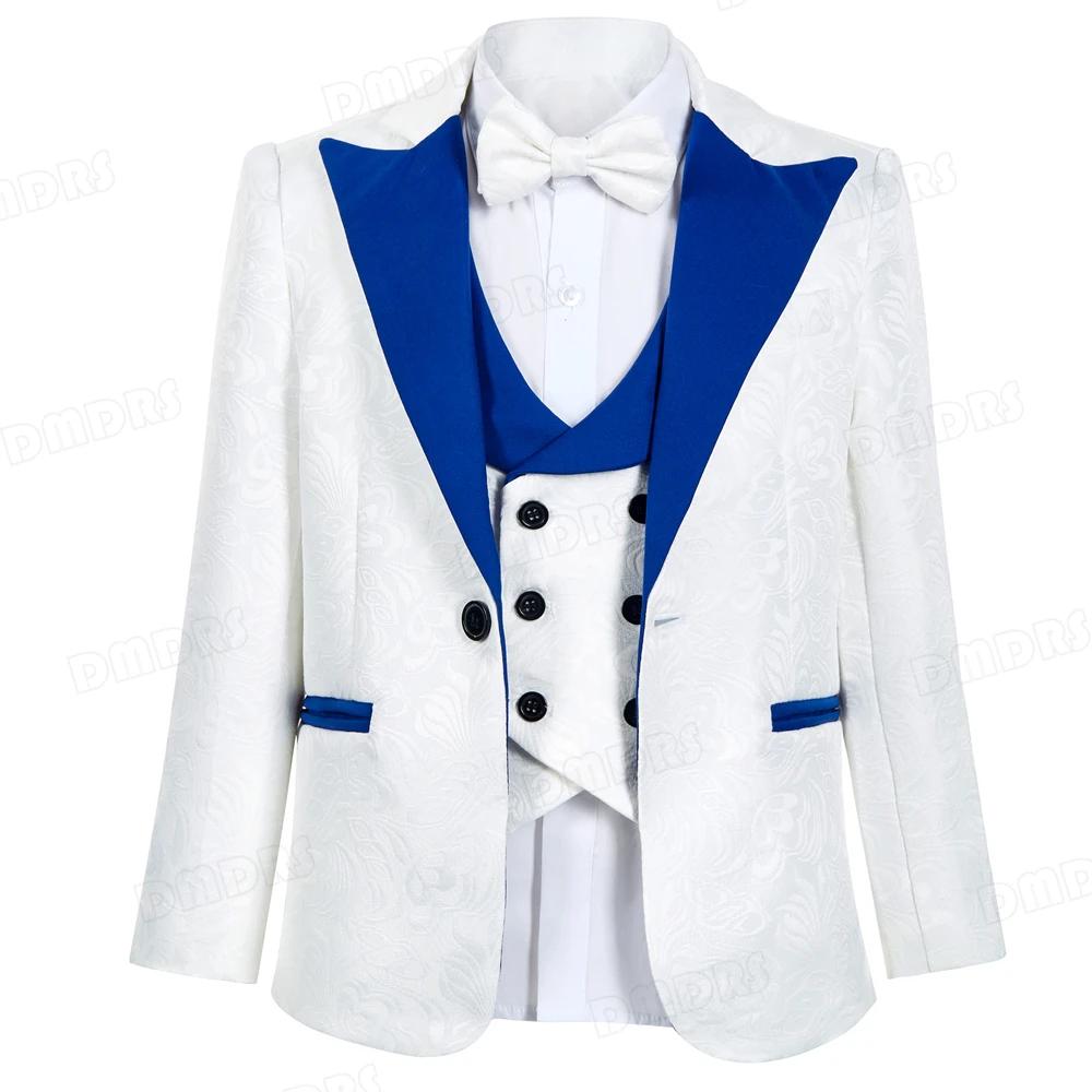 Paisley classique 4 pièces costumes pour garçons 3T-14 intelligent élégant garçon smoking tenue form