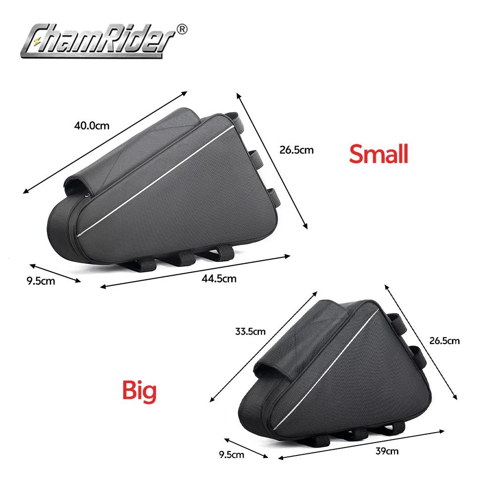 36V 48V 60V 72V E-BIKE vélo électrique Triangle batterie sac noir cadre de vélo Triangle sacs charge