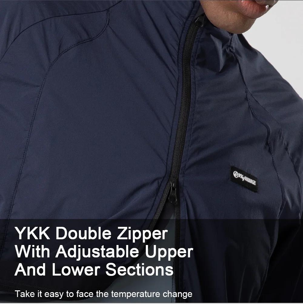 YKYW-Veste de Cyclisme à Manches sulfpour Homme, Maillot de Vélo Respirant, Manteau Coupe-Vent Pliab