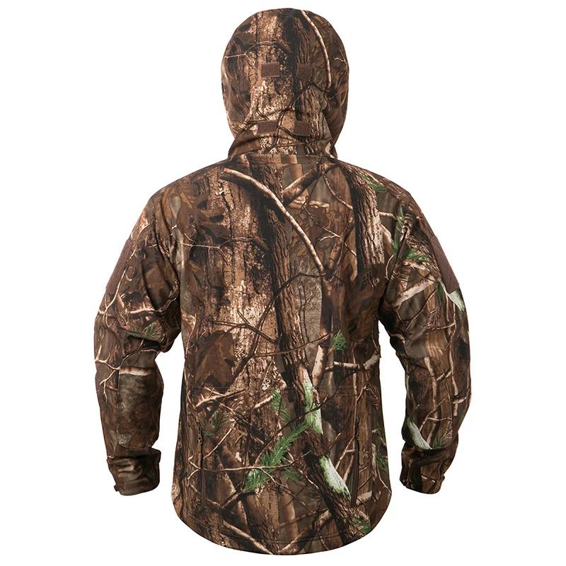 Veste tactique de Camouflage pour hommes, silencieuse, imperméable, chaude, polaire, chasse, Softshe