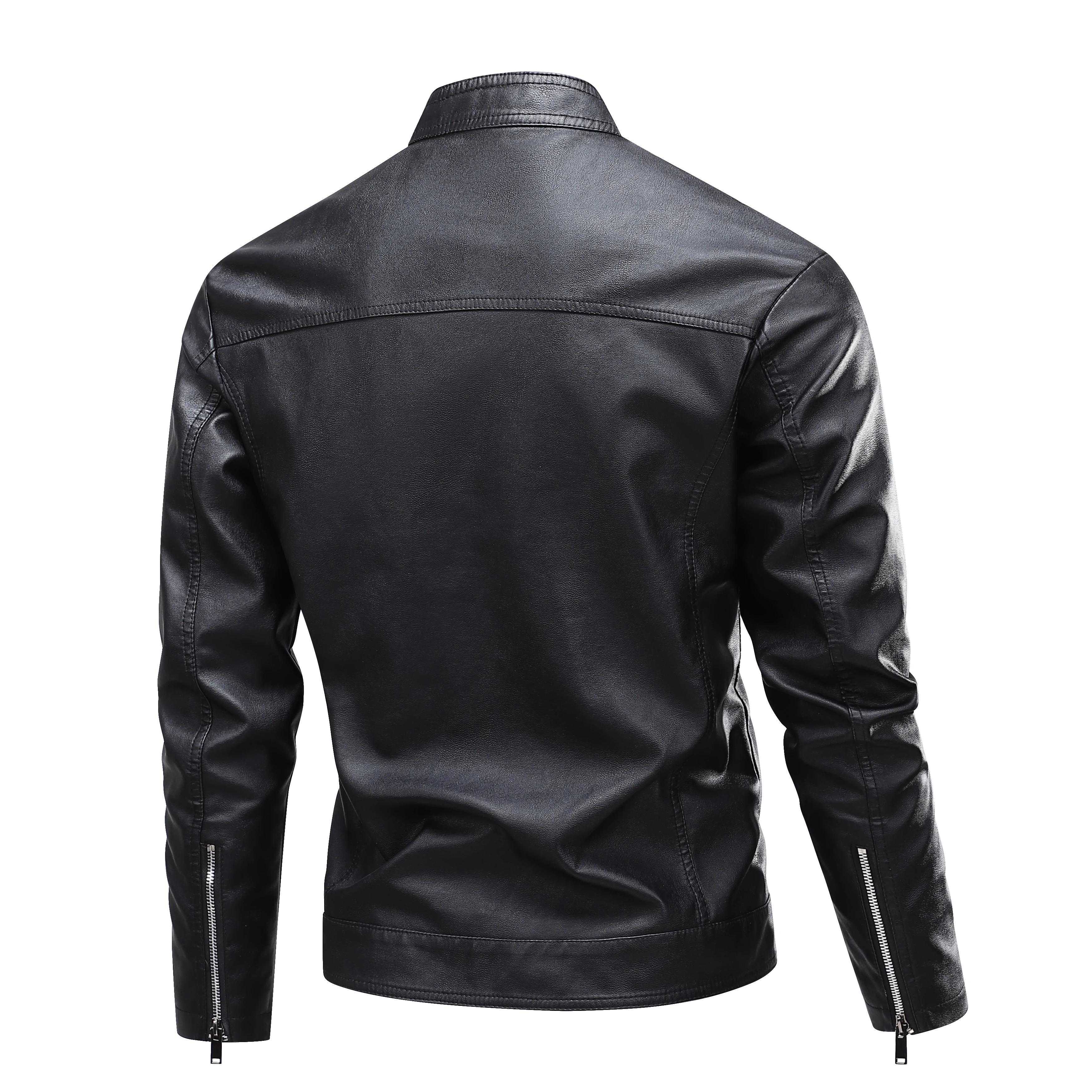 Veste en cuir de qualité supérieure à col pour hommes, Style classique de la vieille école, usage qu