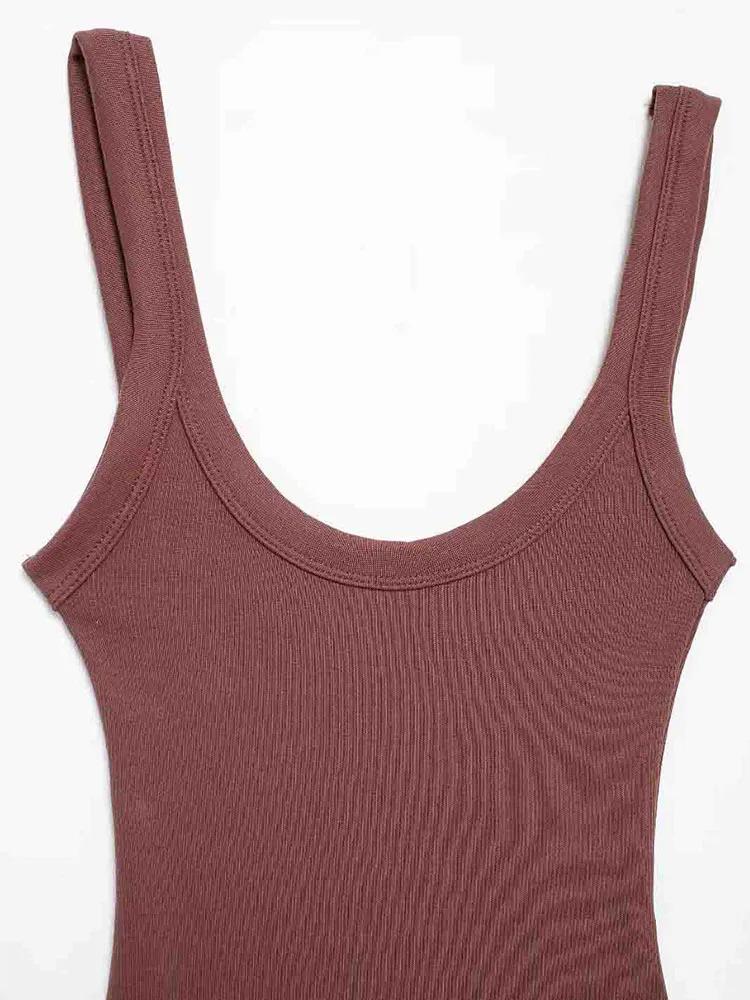 Body côtelé à col rond pour femmes, avec bretelles, bouton-pression, combishort Sexy à la mode, vête