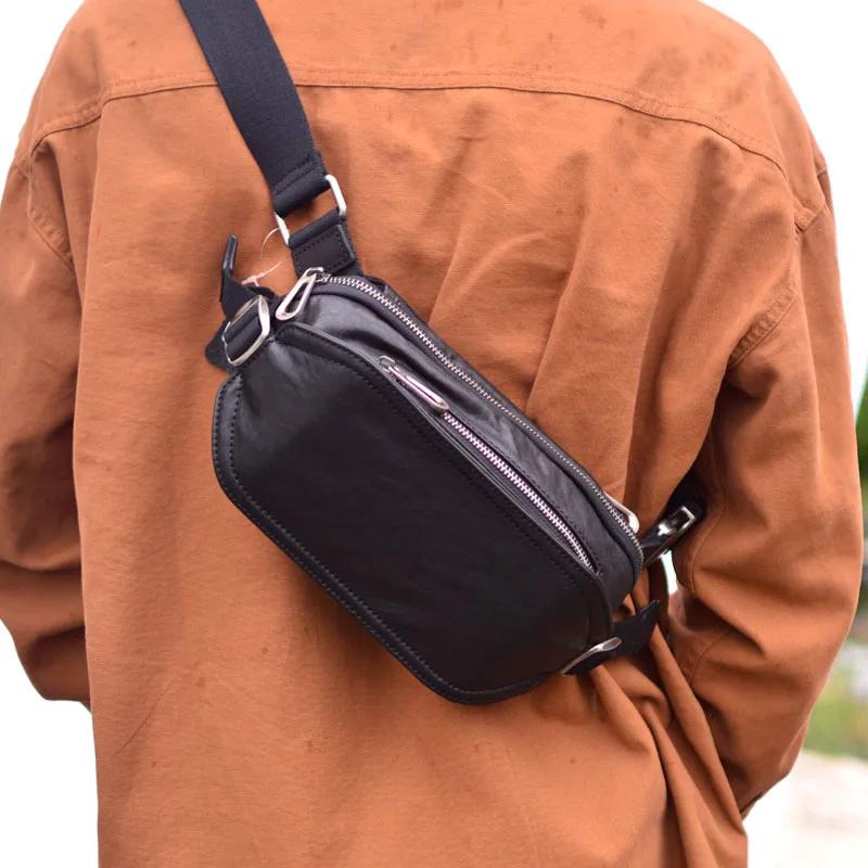 Gland TOO-Sac à Bandoulière en Cuir pour Homme, Petit Sac à Bandoulière Baotou, Couche Cirhide, Busi
