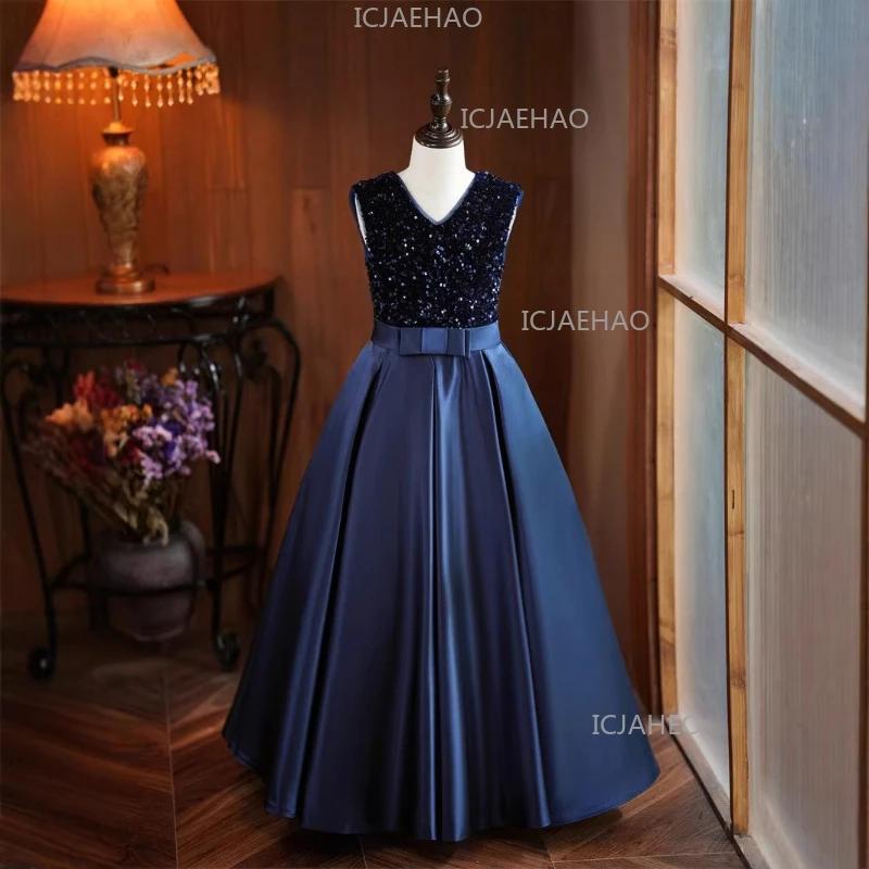 Robe de princesse élégante pour filles 2026, tenue de soirée formelle pour piano et violon, costume