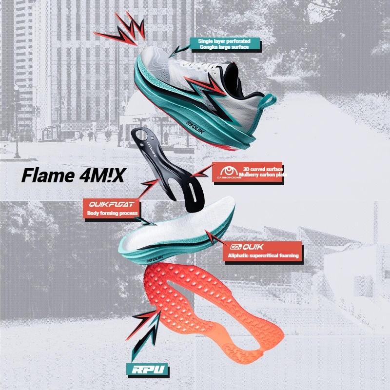 361 degrés flamme 4.0 mélange chaussures de course pour hommes course Marathon plaque de carbone Sta
