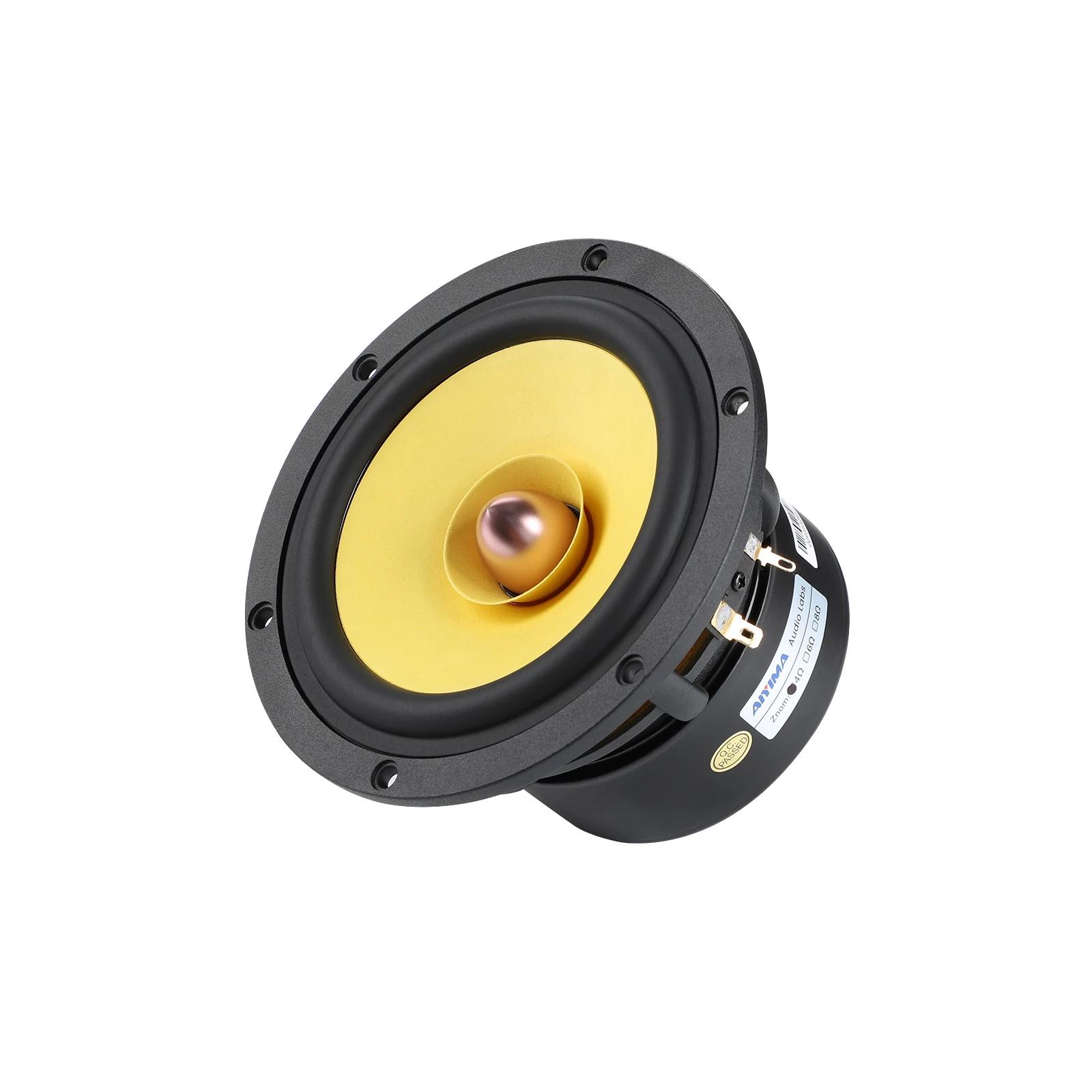 AIYIMA 1 pièce Haut-parleur large bande 5,25 pouces 4/8 Ohm 50W à cône en aluminium, type bullet, po