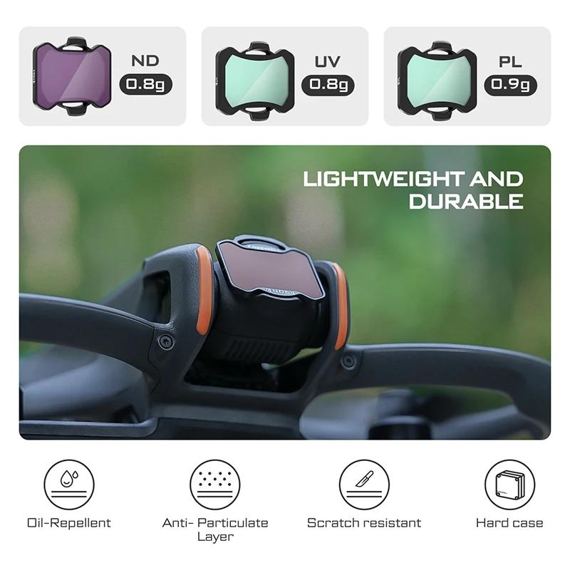 Freewell Drone professionnel ND filtre Standard jour 4 pièces/ensemble ND8 ND16 ND32 ND64 pour DJI A