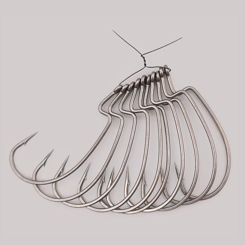 LUREBathroom LIC DeliSuper Slide Offset Hook, Worm Hook, Texas Rig, DstressShot, Acier inoxydable, W