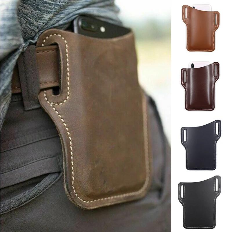 Étui de téléphone en cuir pour hommes, boucle de téléphone portable, ceinture, sac de taille, access